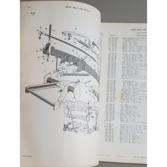 Massey Ferguson Parts Manual for 410 Combine - Picture 2 of 4